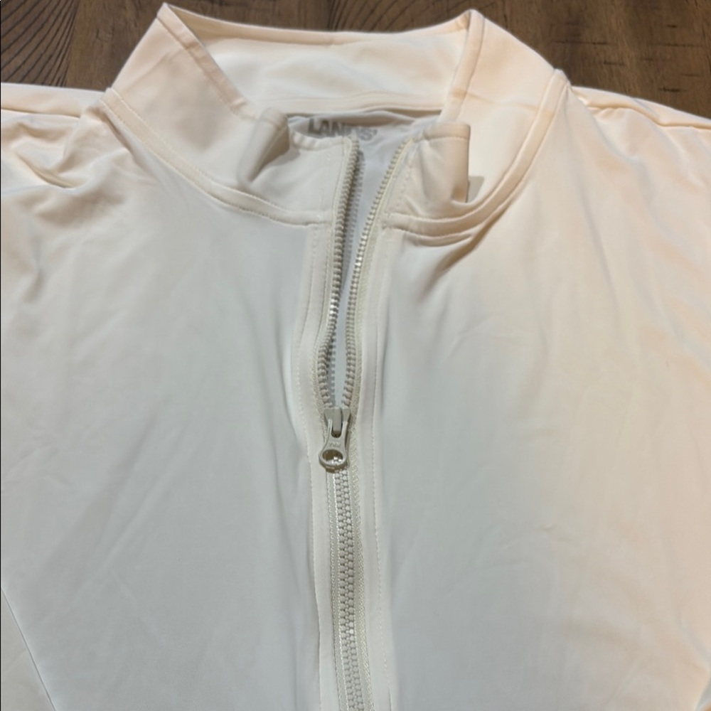 530 Lands' End Women's Lightweight Cream Jacket - Picture 4 of 4